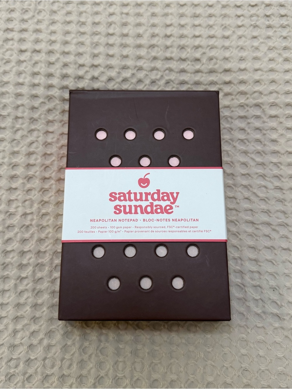Saturday Sundae Neapolitan Notepad
